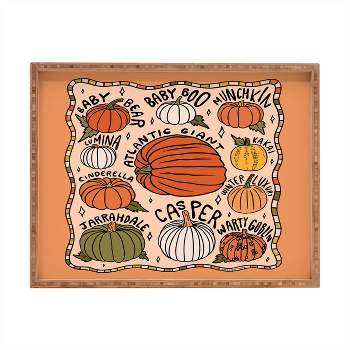 Doodle By Meg Types of Pumpkins Rectangular Tray - Deny Designs