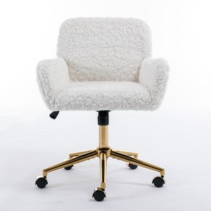 Ridstar Adjustable Swivel Office Chair For Bedroom-Beige - 1 of 4