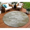 Brown Taupe And Ivory Abstract Washable Indoor Outdoor Area Rug - 2 of 4