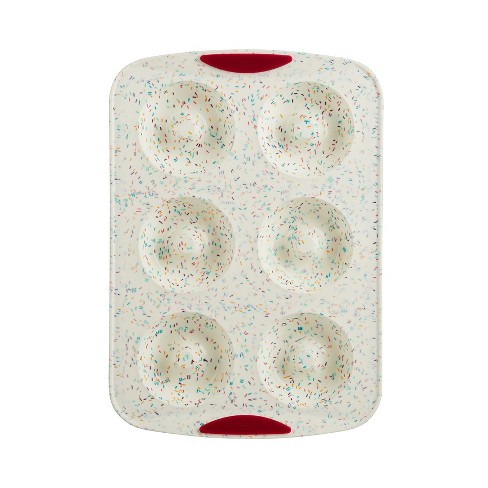 Trudeau 12 Cavity Silicone Muffin Pan - Confetti