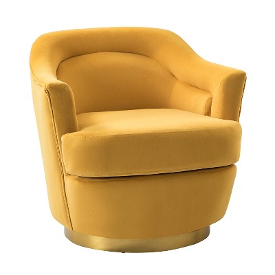 Cornelius Swivel barrel Chair with Metal Base | ARTFUL LIVING DESIGN