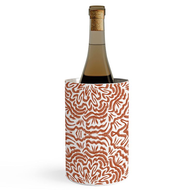 Marta Barragan Camarasa Terracotta strokes pattern Wine Chiller - Deny Designs, 1 of 3