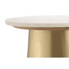 TOV Furniture Bleeker 19.5"H Marble Iron Metal & Stone Side Table in Gold/White - 4 of 4