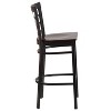 Emma and Oliver 2 Pack Window Back Metal Restaurant Barstool - 4 of 4