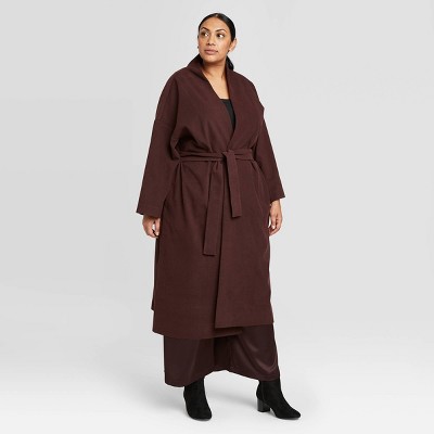 plus size wrap coat