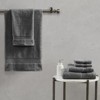 SEVOBAL Bath Towel and Washcloth Sets Deluxe 6-Piece Egyptian Cotton Set: Soft, highly Absorbent for Bathroom, Charcoal, 13.25"*10.5"*7.25" - 3 of 4
