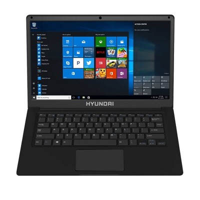 Hyundai Thinnote-A, 14.1" Celeron Laptop, 4GB RAM, 64GB Storage, Expandable 2.5" SATA HDD Slot, Windows 10 Home S Mode, English - Black