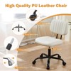 GlasFlength Adjustable Seating Sets with Armless, Small low back Office Chair Design, for more Small Spaces, White, 24.21"*24.21"*34.25" - 2 of 4