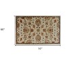 HomeRoots 5' X 8' Cream Oriental Hand Tufted Non Skid Area Rug - 3 of 4