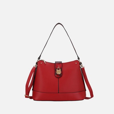 MKF Collection Ezra Snake Embossed Shoulder Trendy Bag by Mia K - Red — фото 2