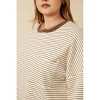 Women's Soft Stripe Knit Contrast Top - Plus - Hayden LA - 4 of 4
