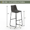 Dreama Retro Side Chair Dining Chair with Metal Legs for Kitchen, Living, Dining Room, Set of 2,The Pop Home - 2 of 4