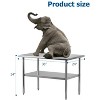 Work Table, Stainless Steel Kitchen Prep Table with Adjustable Undershelf - Commercial Metal Table for Home Restaurant Hotel Silver - 3 of 4