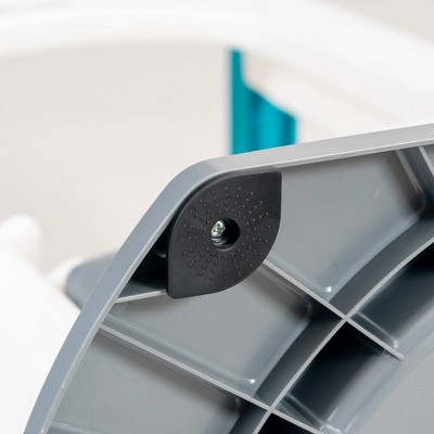 White Adjustable Plastic Toddler Step Stool with Safety Sides