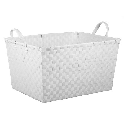rectangular woven storage baskets