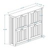 TIRAMISUBEST Shoe Storage Sideboard Cabinet with 4 Flip Drawers, Space-Saving Organizer for Entryway, Hallway - White - 4 of 4