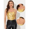 INSPIRE CHIC Women's Fashion Halter Neck Shiny Tank Camisoles - 2 of 4