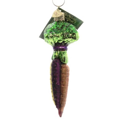 Old World Christmas 4.75" Rainbow Carrots Ornament Veggie  -  Tree Ornaments