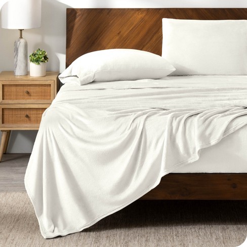 Full Warm White 4 Piece Ultra-Soft Double Brushed Sheet Set by Bare Home