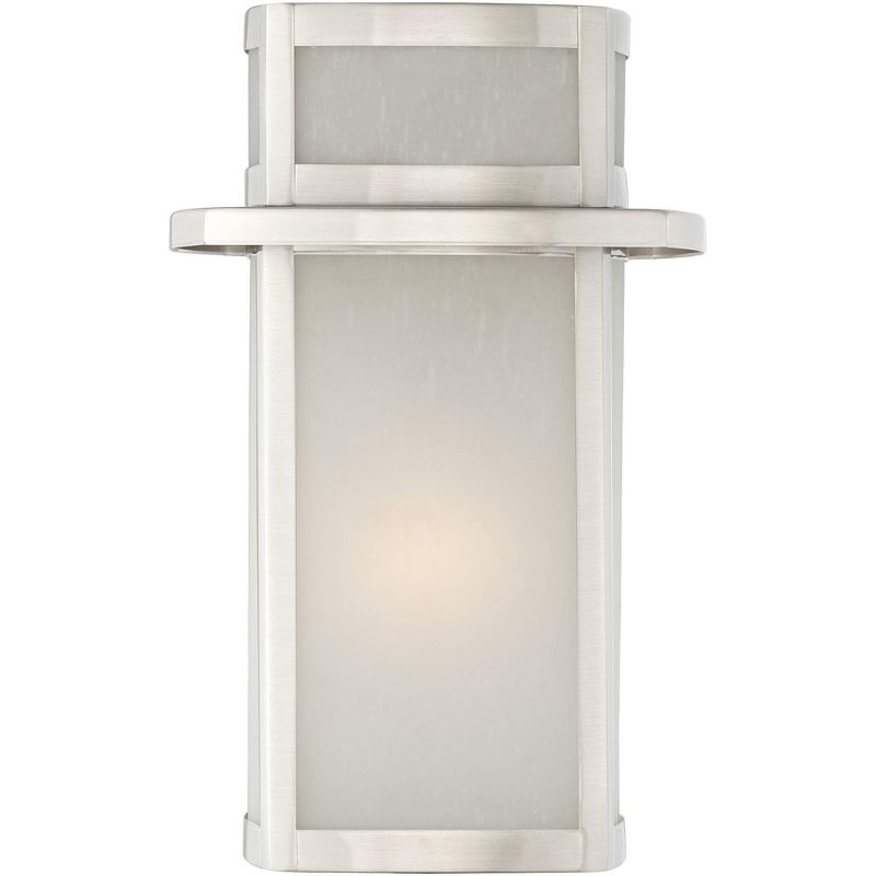 Possini Euro Design Modern Wall Light Sconce Brushed Nickel Hardwired 7" Fixture Frosted Seeded Glass for Bedroom Bathroom House, 3 of 7