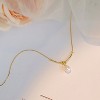 Plated Pearl Pendant Necklace - HTUTWOO™  18K Gold Pendant Necklace, for Everyday Birthday Holidays Gifts - 4 of 4