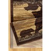Kumasinova Lodge Area Rug with Wildlife & Mountain Motifs for Living Room, Kid & Pet-Friendly, Made in Turkey, Stain-Resistant Door Mat - 4 of 4