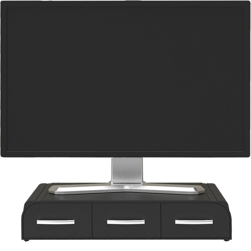 Mind Reader 2pk PC/Laptop/iMac Monitor Stand Black, 4 of 9