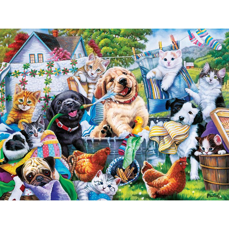 MasterPieces 300 Piece EZ Grip Jigsaw Puzzle - Washing Time - 18"x24", 3 of 8