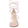 Allegra K Women's Clear Strap Padded Insole Lace Up Block Heels Sandals - 2 of 4