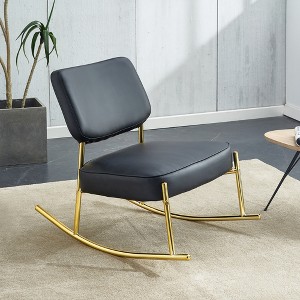 Vynxaria material cushioned rocking chair - 1 of 4