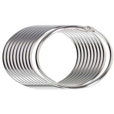 Unique Bargains Metal Loose Leaf Binder Rings Key Ring Binder Book Rings  3.5 Inch Silver Tone 10 Pcs