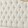 ORRD  Queen Upholstered Bed Frame with Tufted Curved Headboard, Modern Fabric Platform Bed for Bedroom,Beige - 3 of 4