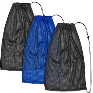 Generic 3 Pack Mesh Gear Bag Oversized 19" x 27" For Snorkel Scuba Swim Dive Gear Oversized Drawstring Net Bag - 1 of 4