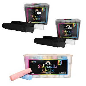 CocoNut Outdoor Jumbo Outdoor Sidewalk Chalk - 50pc Bucket + 2x 15pc Black & White - 1 of 1