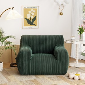 JOYRACER Bean Bag Chair Sofa, Big Comfy Chair For Bedroom Living Room, Bean Bag Lazy Chair For Adults With Pocket Armrests For Gaming & Reading - 1 of 4