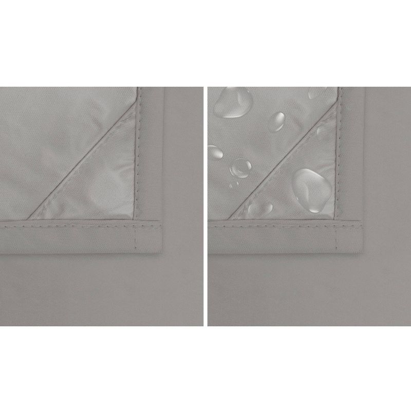 100% Waterproof Fabric Shower Curtain Liner Gray - Zenna Home, 4 of 7