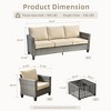 XIZZI Outdoor Sectional Sofa Set, Modular Outdoor Wicker Sofa Set with Optional Solar Table, Ottomans or Fire Pit in 6 Colors, All-Weather Design - 3 of 4