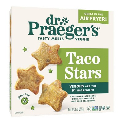 Dr. Praeger's Frozen Vegan Gluten Free Taco Stars - 9oz