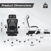 NicBex Ergonomic Office Chair with Adjustable Lumbar,Mesh Recline Office Chair with Headrest,Footrest,Swivel Desk Chair for Home,Study Room - 3 of 4