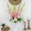 Northlight Real Touch™ Pink Delphinium Artificial Floral Stems, Set of 6 - 40" - 2 of 4