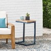 NicBex Modern Coffee Table with C-Shaped Metal Base, Wood Side Table with Wooden Tabletop, Coffee Tables for Living Room, Bedroom - 4 of 4