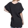Women's High-low Short Sleeve Chenille Sweater - POL - 3 of 4