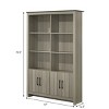 47in Contemporary Engineered Wood Bookcase with Storage Cabinet and Fixed Shelves for Home Office or Living Room-3irtyhousy - 4 of 4