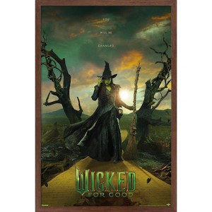 Trends International Wicked: For Good (2025) - Elphaba Thropp "W" Diptych One Sheet Framed Wall Poster Prints - 1 of 4