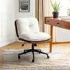 Mandy Mid Century Modern Home Armless Office Chair with Wide Seat and Heavy-duty Base | HULALA HOME - 2 of 4