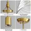 KAISITE Brass Glass Pendant Light for Kitchen Island - 3 of 4