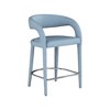 Meridian Furniture,Sylvester Light Blue Vegan Leather Stool - 3 of 4
