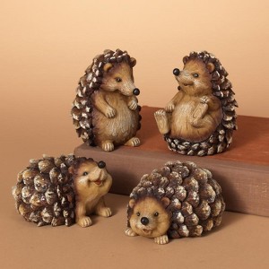 Gerson - Hedgehog with Glitter Figurine - Brown - 4 in. - Case of 8 - 1 of 1
