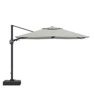 CASAINC 11 FT Square Cantilever Umbrella with Base - 1 of 2