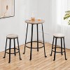 Yaheetech 3-Piece Industrial Dining Table Set with Metal Legs - 2 of 4